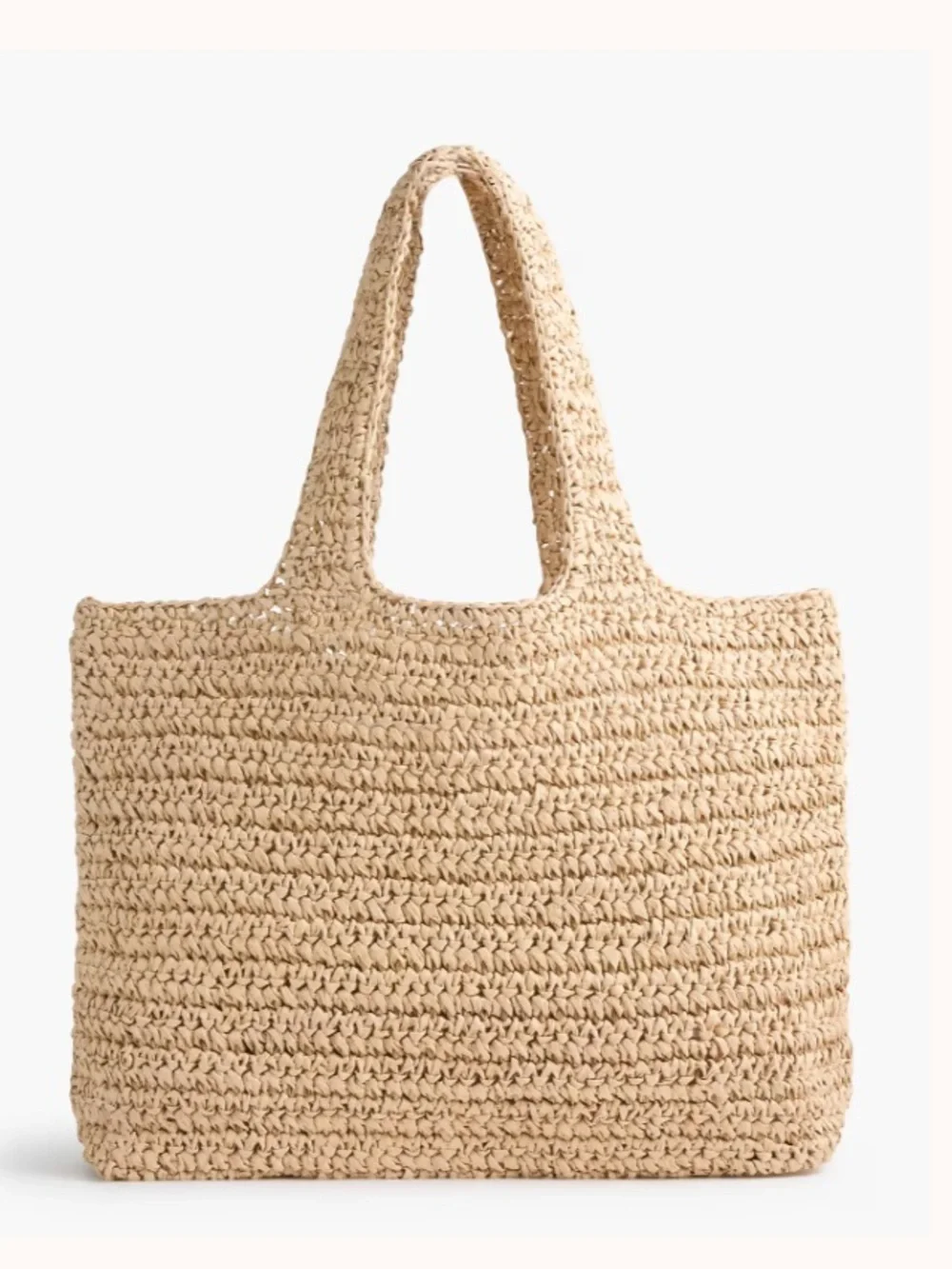 J crew toasted raffia Packable straw tote bag
